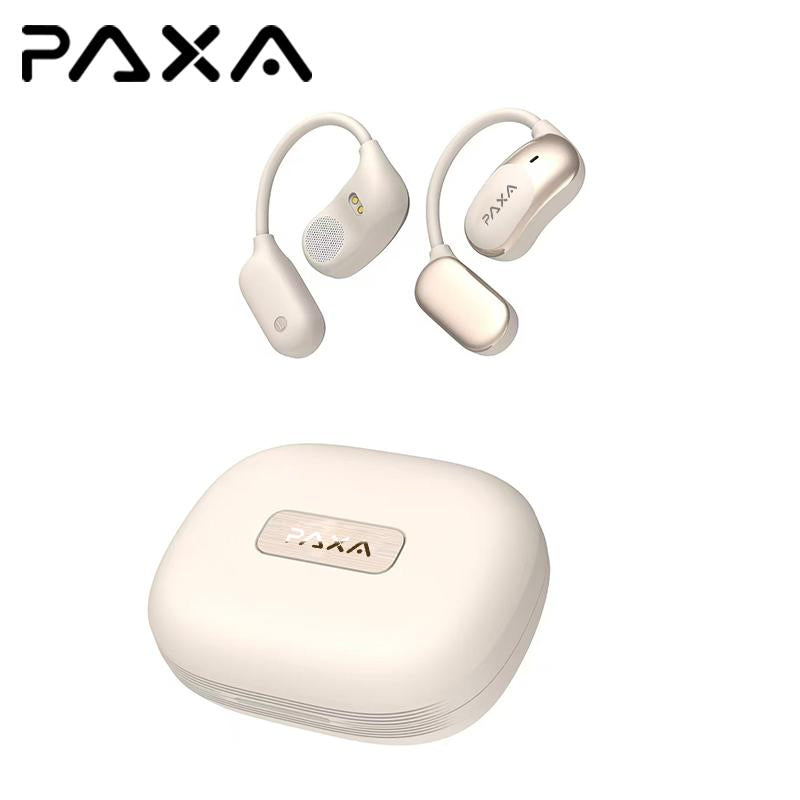 PAXA KC09 with Built-In 169-Language Translation Wireless Headphones with Electroplated Ear Hook Design – Comfortable, Great Sound, Bluetooth 5.4 Flash Connection, Wireless Earbuds for Music and Calls