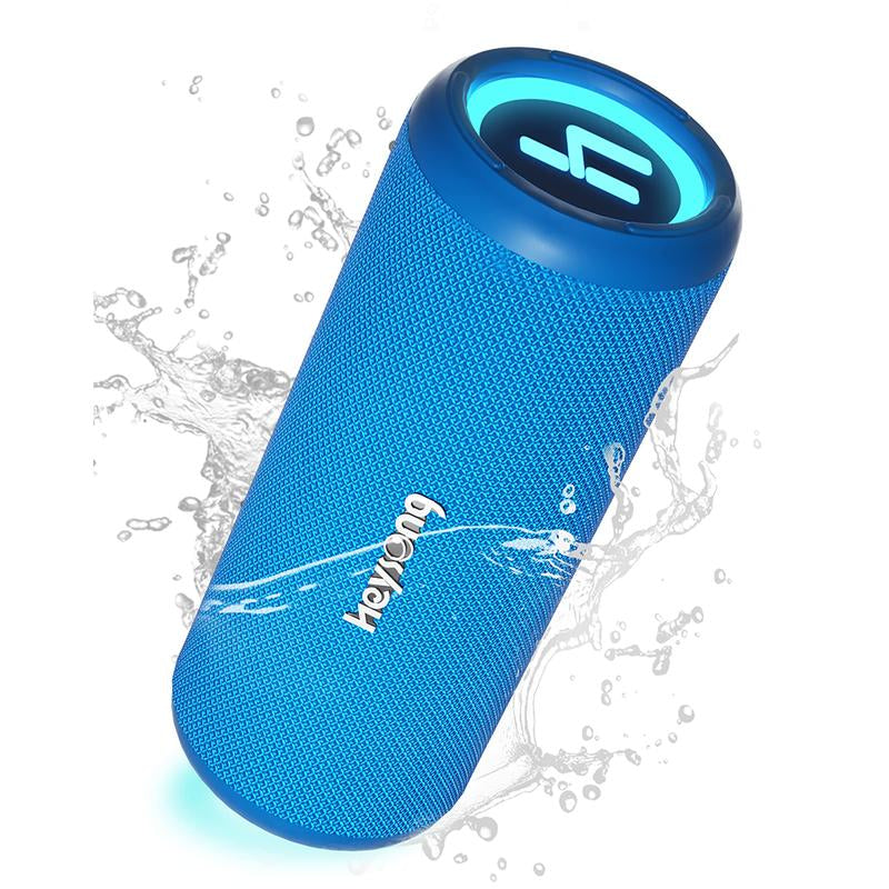 HEYSONG Sonic Blast Waterproof Bluetooth Speaker, Portable Wireless Outdoor Speaker with 20W Loud Stereo Sound, Rich Bass, IPX6 Speaker for Pool, Shower, Audio Playback on Smartphones, Beach Accessories, Gifts for Men