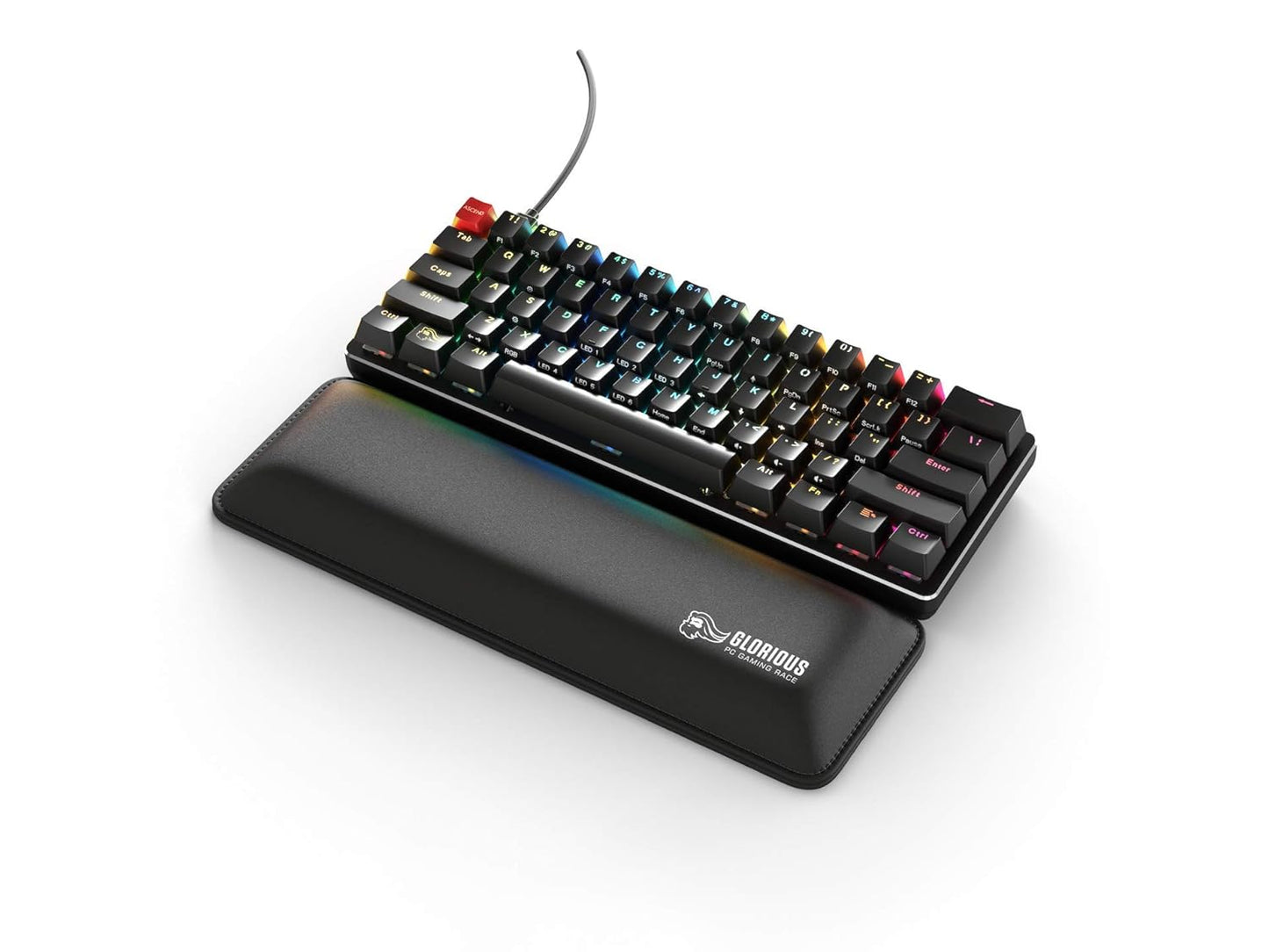 GMMK Modular Mechanical Gaming Keyboard - 60% Compact Size (61 Key) - RGB LED Backlit, Brown Switches, Hot Swap Switches (Black)(Gmmk-Compact-Brn)