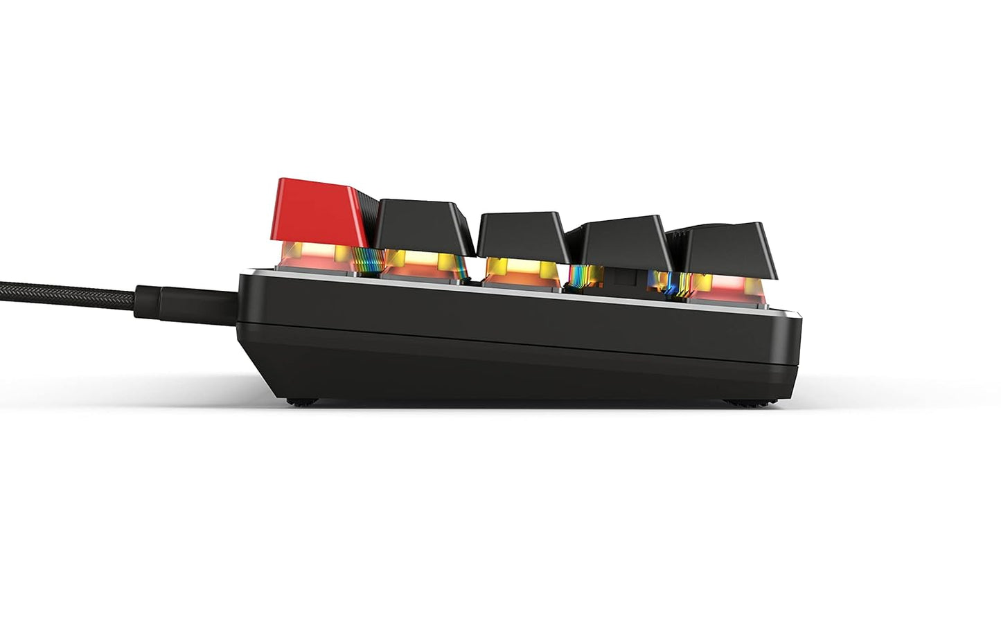 GMMK Modular Mechanical Gaming Keyboard - 60% Compact Size (61 Key) - RGB LED Backlit, Brown Switches, Hot Swap Switches (Black)(Gmmk-Compact-Brn)