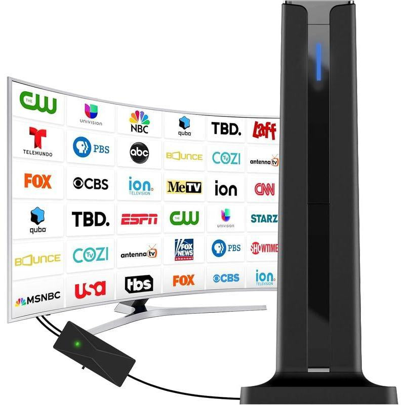 Digital TV Antenna for Smart TV Indoor,2025 TV Antenna with 3M Stick Base, 360°&Long Range Reception HDTV Antenna for Local Channels, Easy Installation Antennas for Tvs without Cable