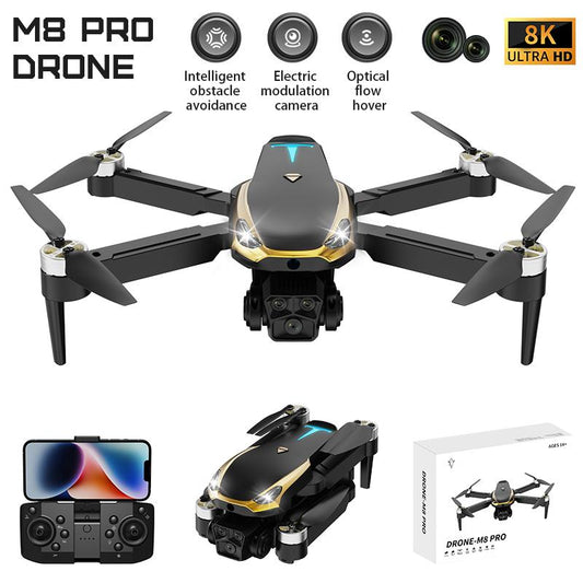 Intelligent UAV M8 Pro Drone 2025 Latest Model with 4K HDR Camera 5G FPV Universal Frame Brushless Power Supply Replaceable Wings Automatic Obstacle Avoidance Precise Landing Foldable