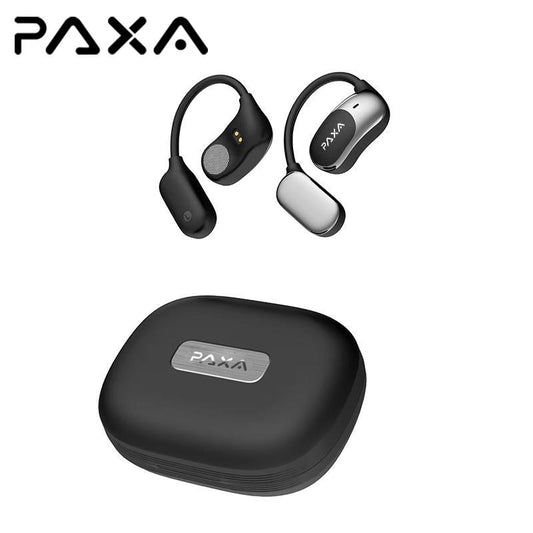 PAXA KC09 with Built-In 169-Language Translation Wireless Headphones with Electroplated Ear Hook Design – Comfortable, Great Sound, Bluetooth 5.4 Flash Connection, Wireless Earbuds for Music and Calls