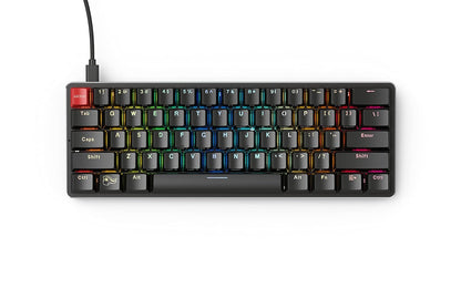 GMMK Modular Mechanical Gaming Keyboard - 60% Compact Size (61 Key) - RGB LED Backlit, Brown Switches, Hot Swap Switches (Black)(Gmmk-Compact-Brn)