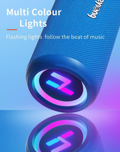 HEYSONG Sonic Blast Waterproof Bluetooth Speaker, Portable Wireless Outdoor Speaker with 20W Loud Stereo Sound, Rich Bass, IPX6 Speaker for Pool, Shower, Audio Playback on Smartphones, Beach Accessories, Gifts for Men