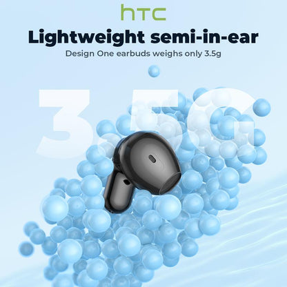 HTC NE20 AI Bluetooth Headset with LED Display, High-Fidelity Waterproof Wireless Headphones | Ideal for Work, Exercise, Study, and Audio Calls | Built-In Microphone | Headset